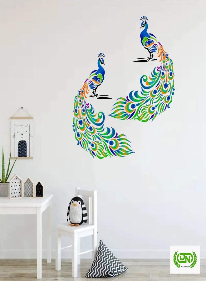 DECORNOW Classy Peacock Reusable DIY Wall Stencil Painting, Suitable for Home Decoration, Wall Decoration Size : (16 inch x 24 inch) - Image 2